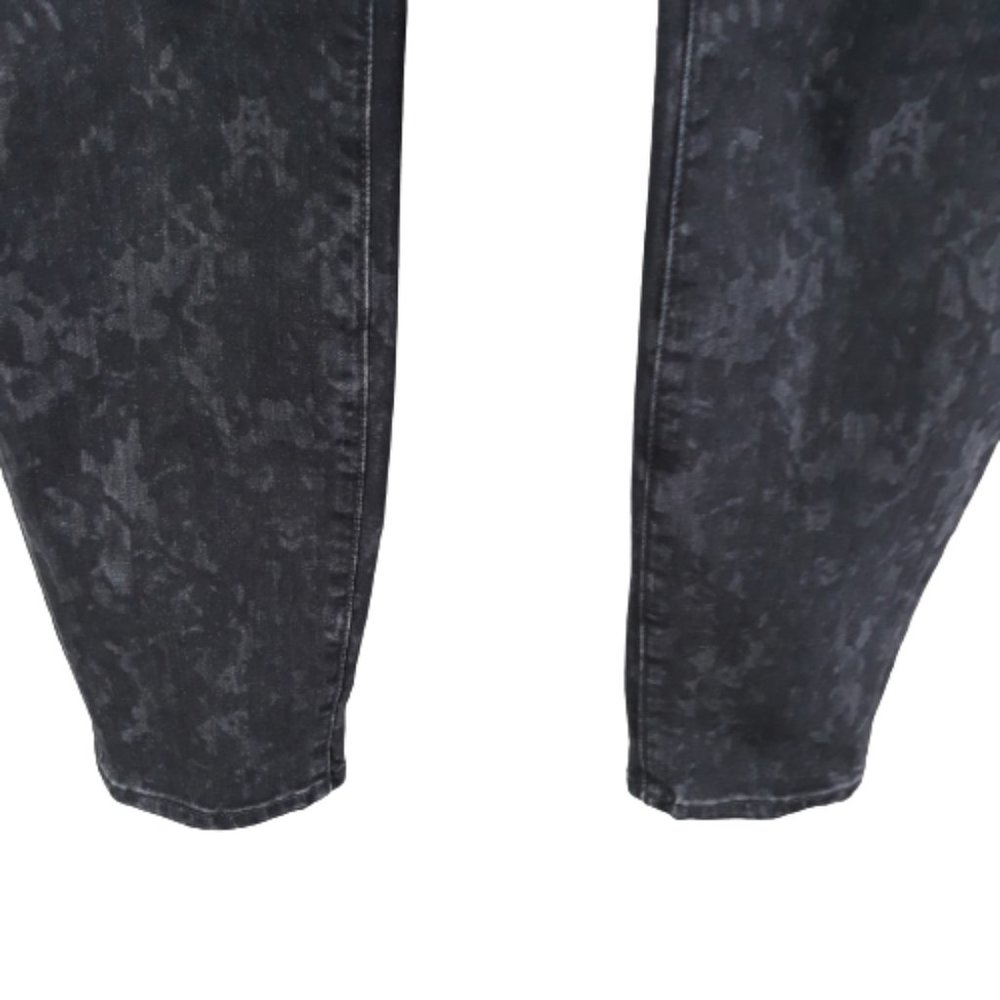 Vince Floral Black Dylan-Ankle Denim Skinny Mid Rise Jeans Size 31 - Picture 8 of 14
